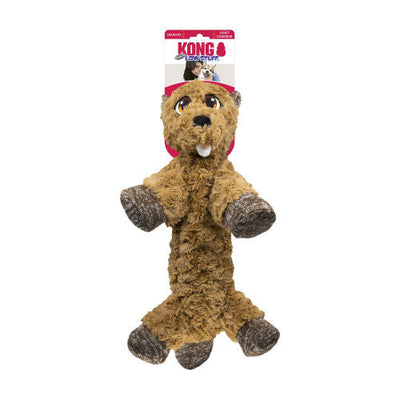 KONG Low Stuff Flopzie Beaver Dog Toy MD