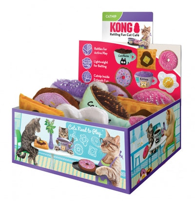 KONG Scrattles Cafe Cat Toy Display 12Pc