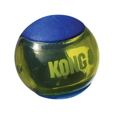 KONG Squeezz Action Ball Dog Toy Blue MD