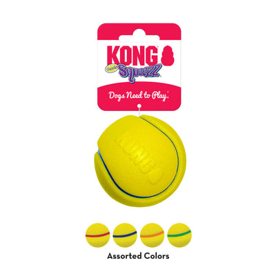 KONG Squeezz Tennis Ball Dog Toy Med ium 035585012131