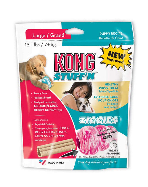 KONG Stuff’N Ziggies Puppy Treat 8oz 6ct LG - Dog
