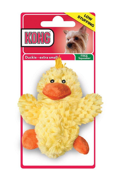 KONG Unstuffed Dog Toy Duck with Squeaker XS