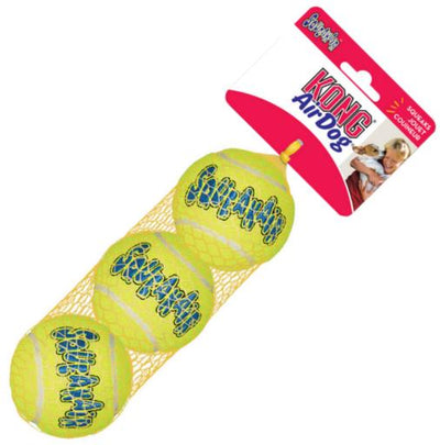 KONG Air Dog Squeaker Tennis Ball Dog Toy 3pk MD