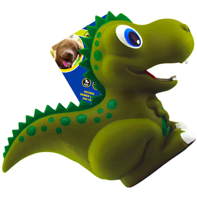Petsport USA NaturFlex Dinosaur Latex Dog Toy T-Rex 9 in, Large 713080180257