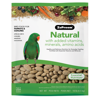 ZuPreem Natural Bird Food Parrots & Conures 10 lb 762177000145