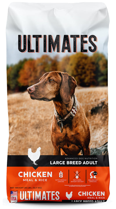 Ultimates Large Breed Dry Dog Food Chicken Meal & Rice 28 lb 034846596069