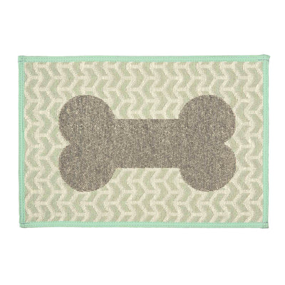 Loving Pets Bella Fashion Mats Geometric Bone Aqua 842982075672