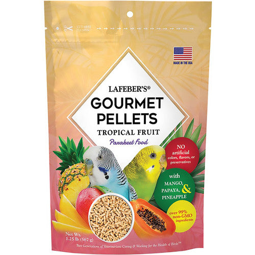 Lafeber Company Tropical Fruit Gourmet Pellets Parakeet Bird Food 1.25lb