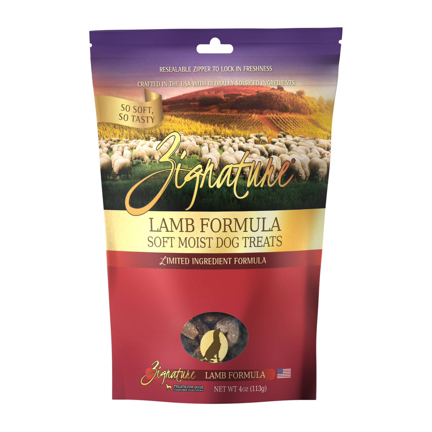 Zignature Lamb Soft Moist Treats For Dog 4 oz