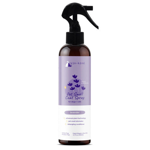 Lavender Natural Coat Spray for Dog & Cat Smells 12 oz