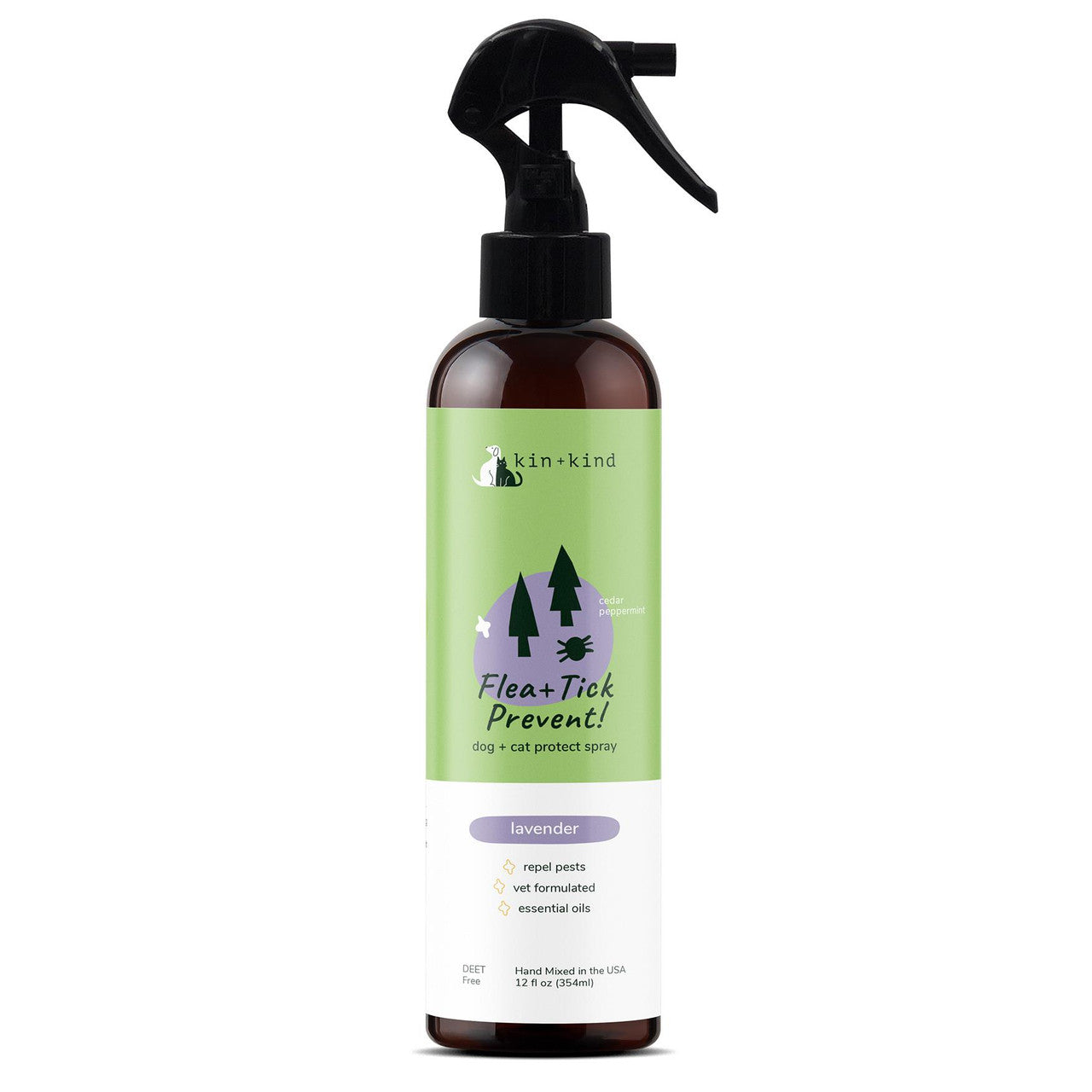 Lavender Natural Flea & Tick Plant-Based Repel Spray 12 oz 850027253091