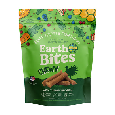 Earthborn Holistic EarthBites Chewy Soft Dog Treats Turkey 7 oz 034846723809