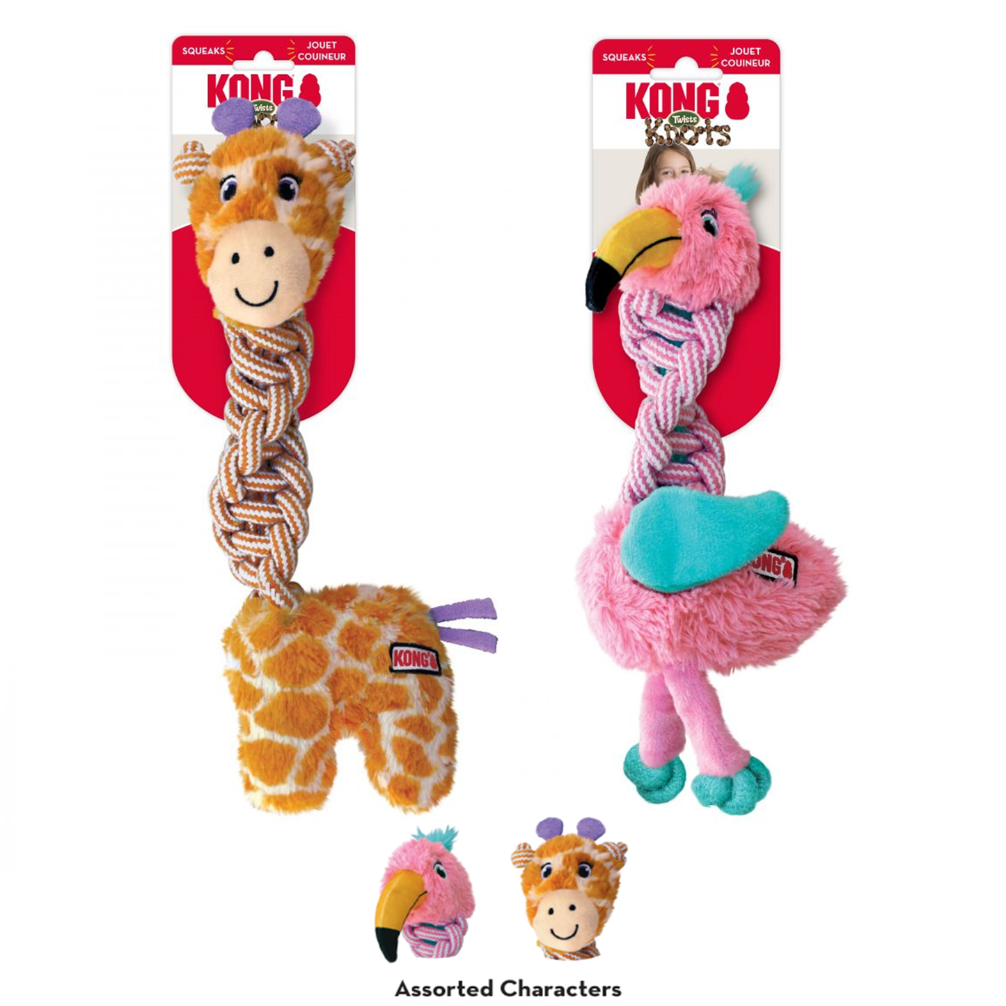 KONG Knots Twists Dog Toy Assorted Color Medium/Large 035585503370