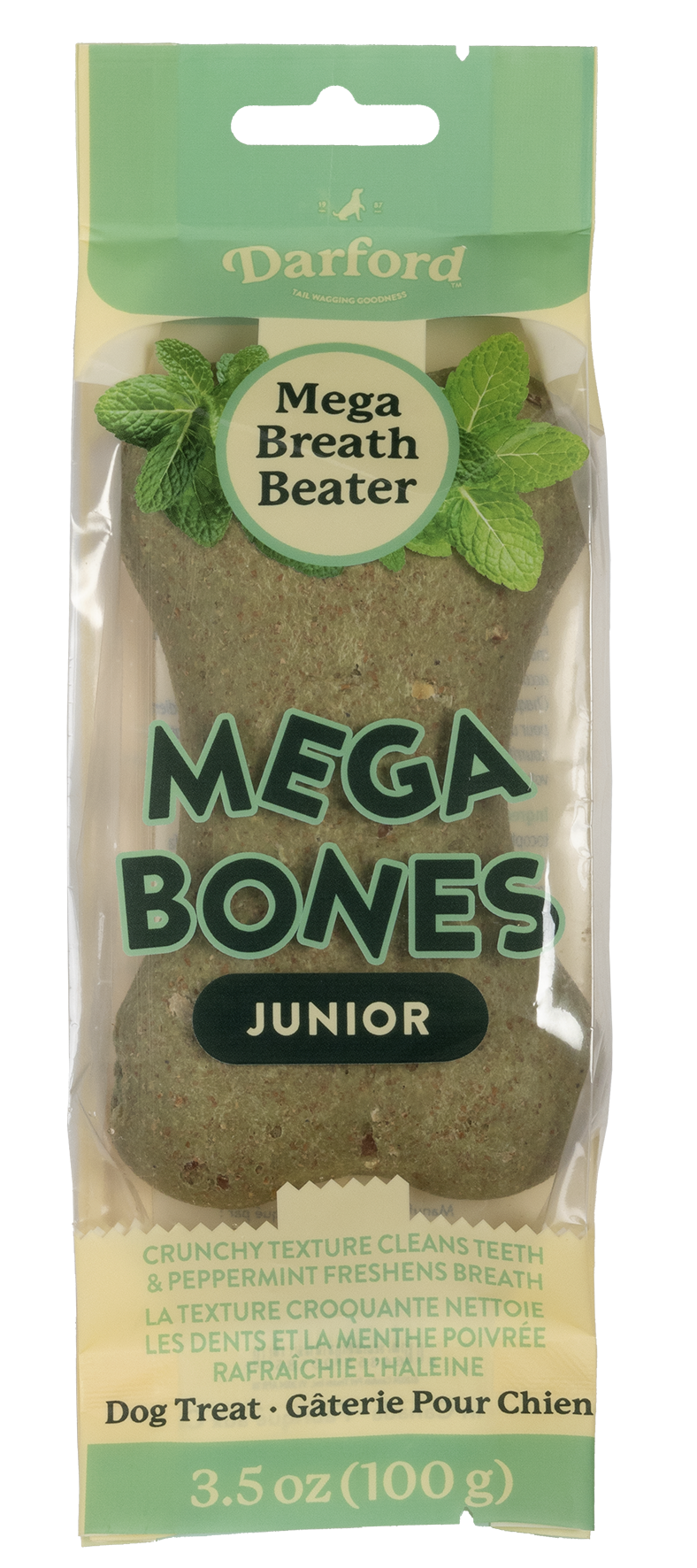 Darford Mega-Bones Mega Breath Beater Dog Dental Treat Junior Breath Beaters 3.5 oz 064863001857