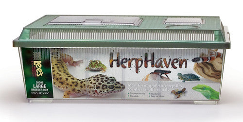 Lees HerpHaven Breeder Box Green 17.75in X 6.87in LG - Reptile