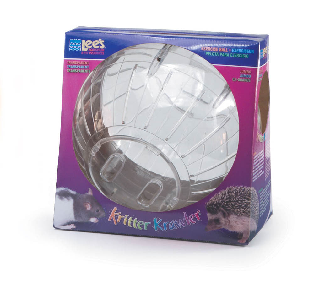 Lees Kritter Krawler Clear View-Thru Running Ball Clear Jumbo