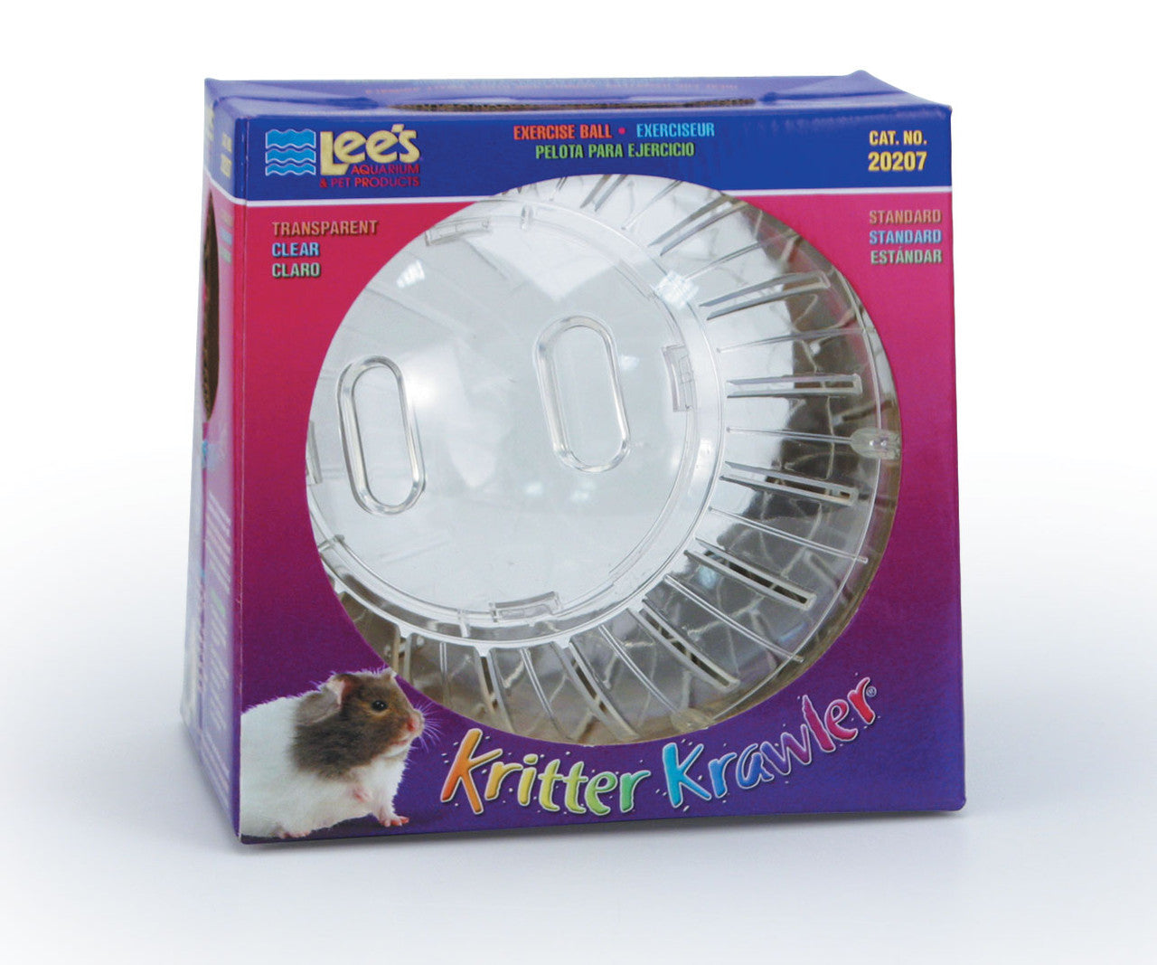 Lees Kritter Krawler Clear View-Thru Running Ball Clear Standard