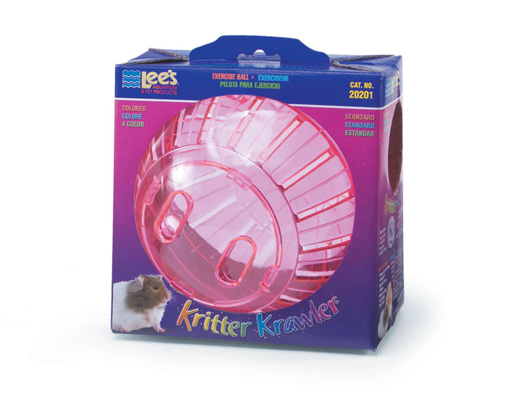 Lees Kritter Krawler Colored View-Thru Box Exercise Wheel Red Standard