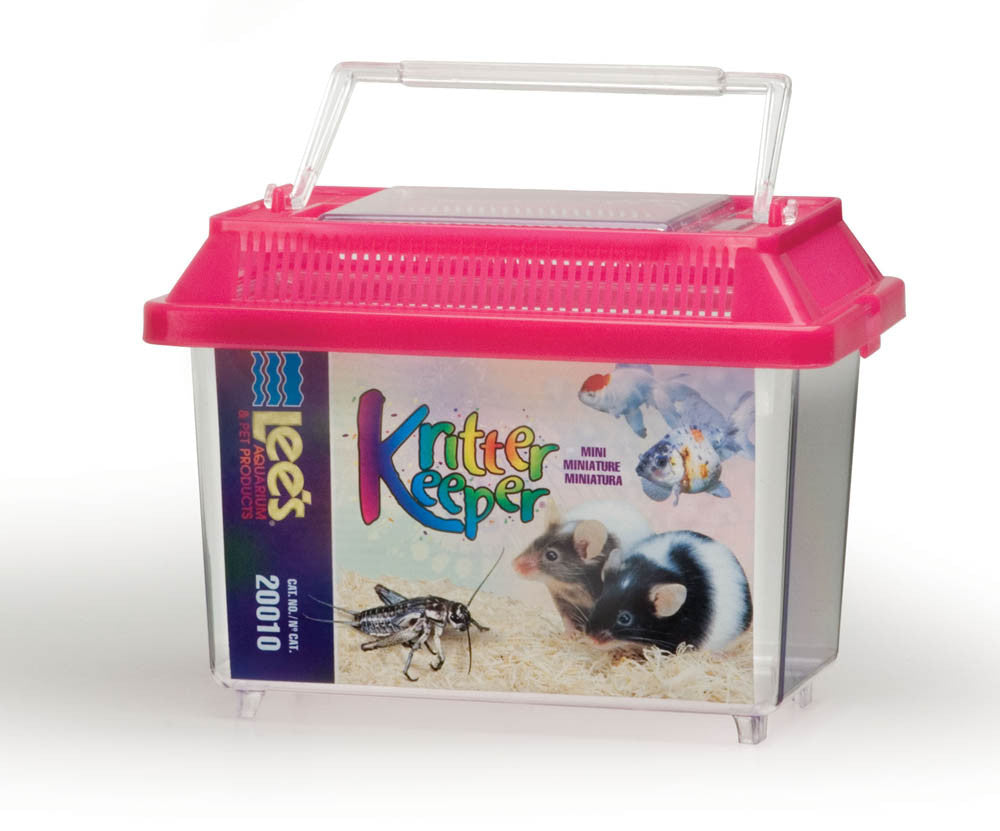 Lees Rectangle Kritter Keeper with Lid Label Assorted 1.69qt Mini