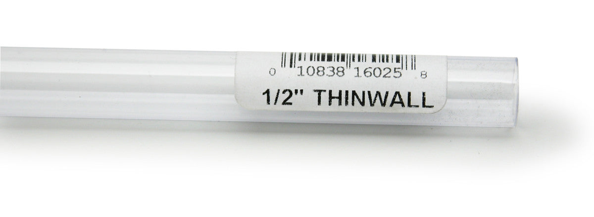 Lees Thinwall Rigid Aquarium Tubing Clear 1/2 in x 36 in