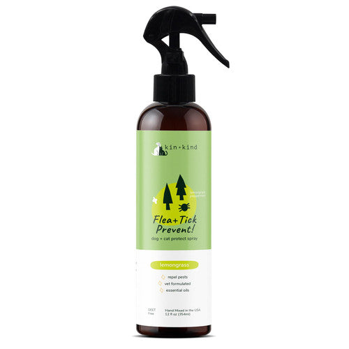 Lemongrass Natural Flea & Tick Plant - Based Repel Spray 12 oz - Dog