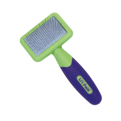 Lil Pals Slicker Dog Brush with Coated Tips Blue, Green One Size