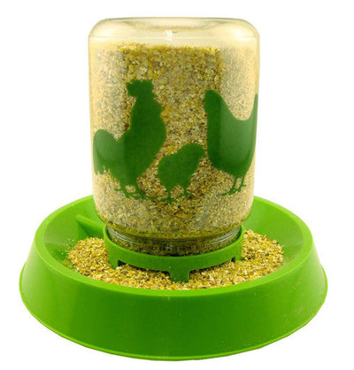 Lixit Chicken Feeder Clear Green 64 oz - Bird
