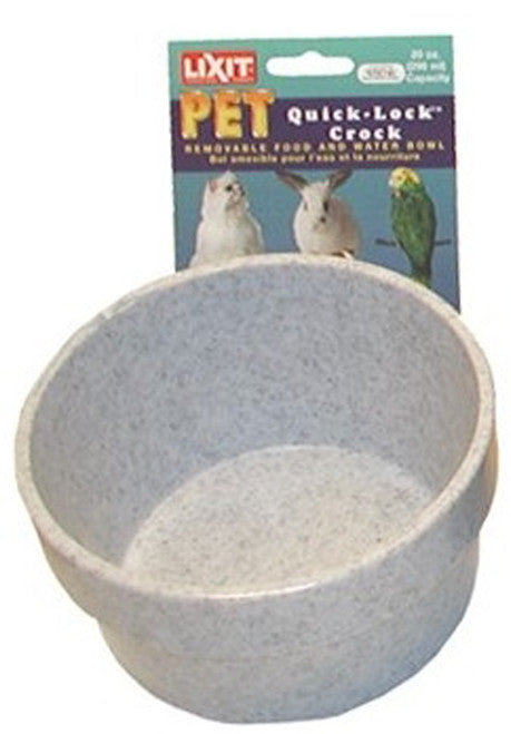 Lixit Quick Lock Crock Granite 20 oz - Bird