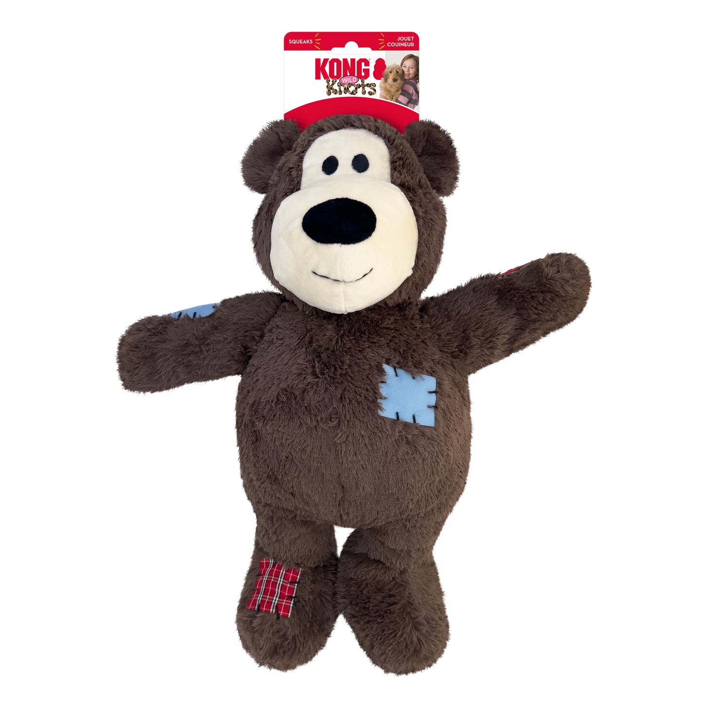 KONG Wild Knots Bear Dog Toy Assorted Color Jumbo 035585529288