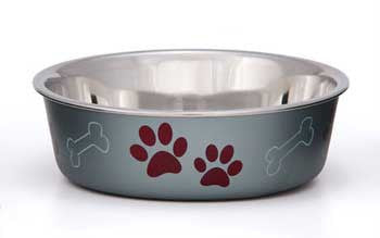 Loving Pets Metallic Bella Bowl Blueberry Large {L + 1} 430884 - Dog