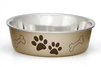 Loving Pets Metallic Bella Bowl Champagne Large {L + b} 430876 - Dog