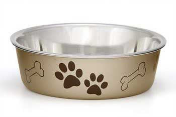 Loving Pets Metallic Bella Bowl Champagne Medium {L + b}430875 - Dog