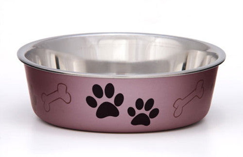 Loving Pets Metallic Dog Bowl Grape LG