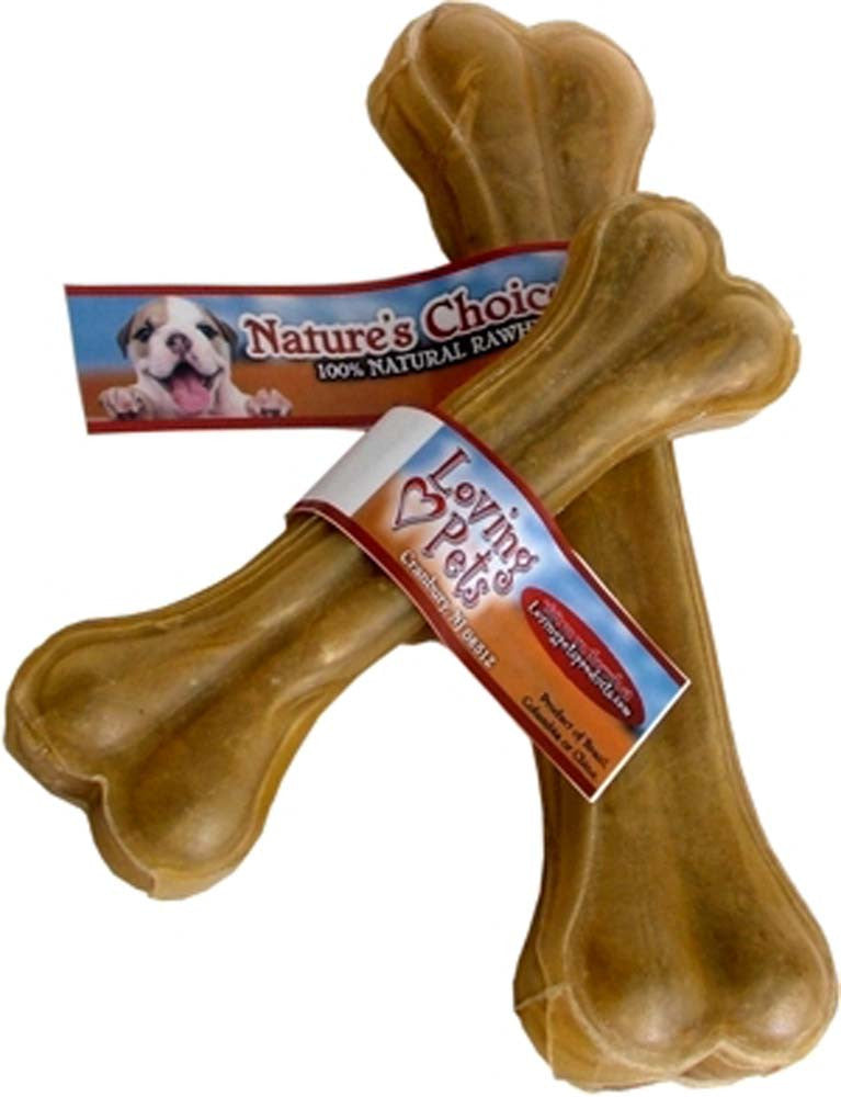 Loving Pets Pressed Rawhide Bone Dog Treat 8in