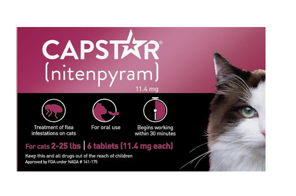 Capstar Flea Tablet for Cats 11.4 Mg Each, 6 Tablets 073091033394