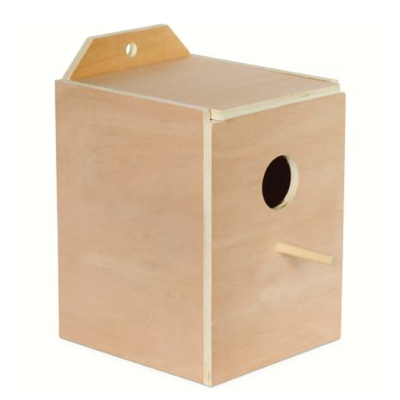 A & E Cages Nest Box Parakeet 7In X 6.875In X And 8.5 in 644472014563