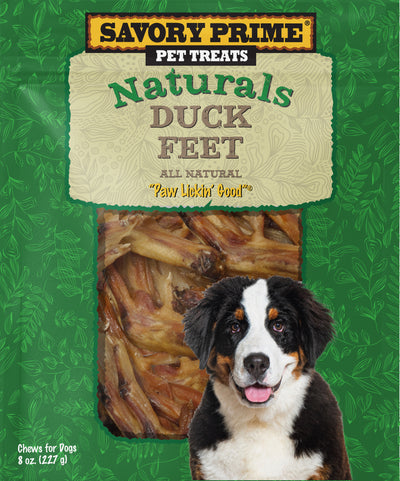 Savory Prime Naturals Duck Feet Dog Chews 8 oz 810359003337