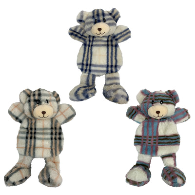 Multipet Berman Bears Dog Toy Assorted Color 15 in 784369432404