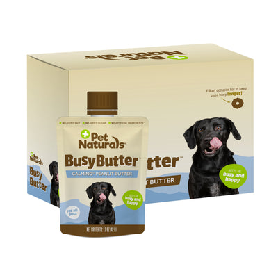 Pet Naturals BusyButter Calming Dog Supplement Pouch Peanut Butter 6ea/1.5 oz, 6 ct 026664016621