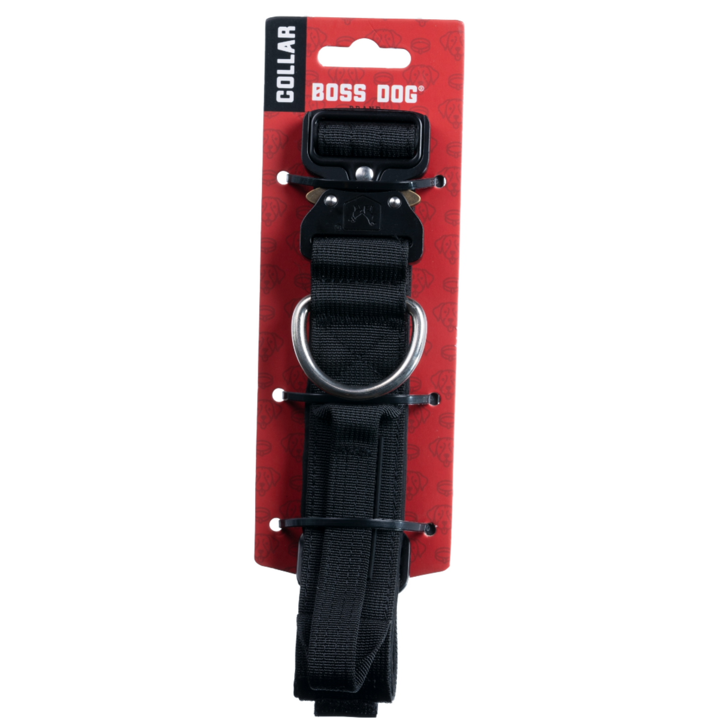 Boss Dog Tactical Adjustable Dog Collar Black Medium, 15-18 in 850010391137