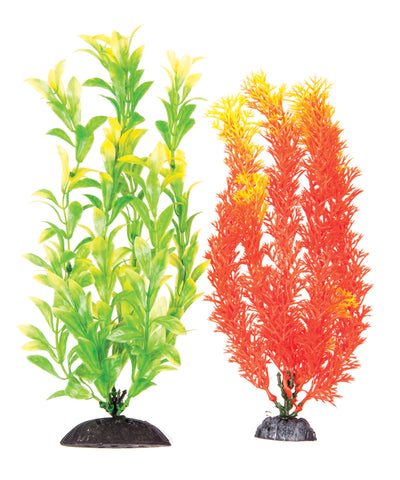 Aquatop Aquarium Plants Orange, Green 10 in, 2 pk 819603015904