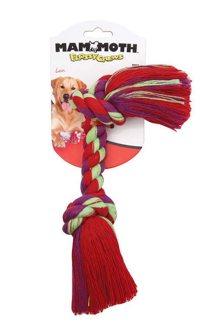 Mammoth Cotton Blend Color Rope Bone Dog Toy Assorted 12in MD