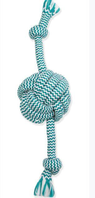 Mammoth Large 18ā EXTRA FRESH Monkey Fist Ball w/Rope Ends - Dog