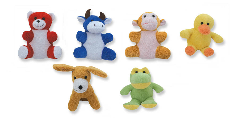 Mammoth Terry Cloth Animal Cuties Dog Toys Assorted 36 Piece