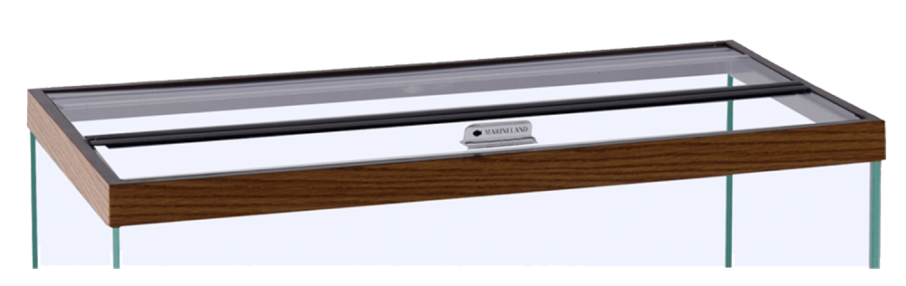 Marineland Cube Column Glass Canopy Clear, Brown 20 in x 18 in