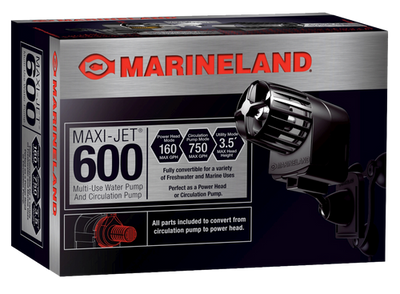 Marineland Maxi - Jet 600 Pro Water and Circulation Pump 160 - 750 GPH Aquarium