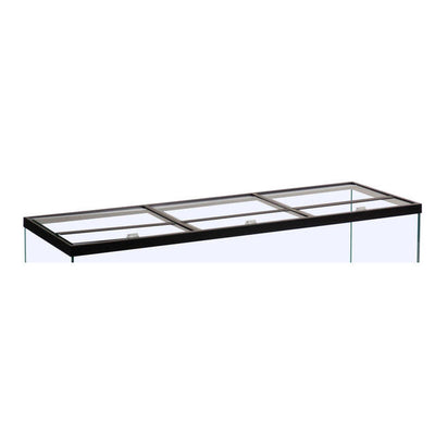 Marineland Rectangular Glass Canopy 180gal, 220gal X-high Clear, Black 72in X 24in