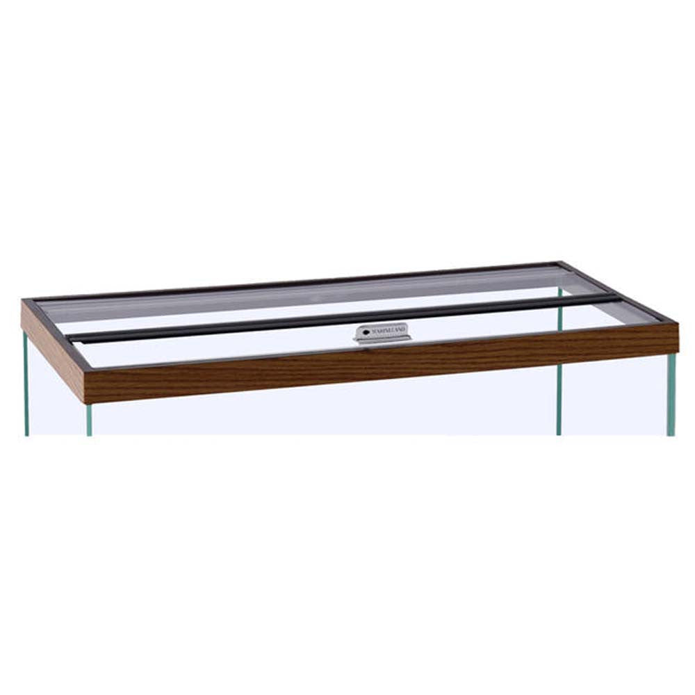 Marineland Rectangular Glass Canopy 40gal, 55gal, 60gal Clear, Black 48in X 13in