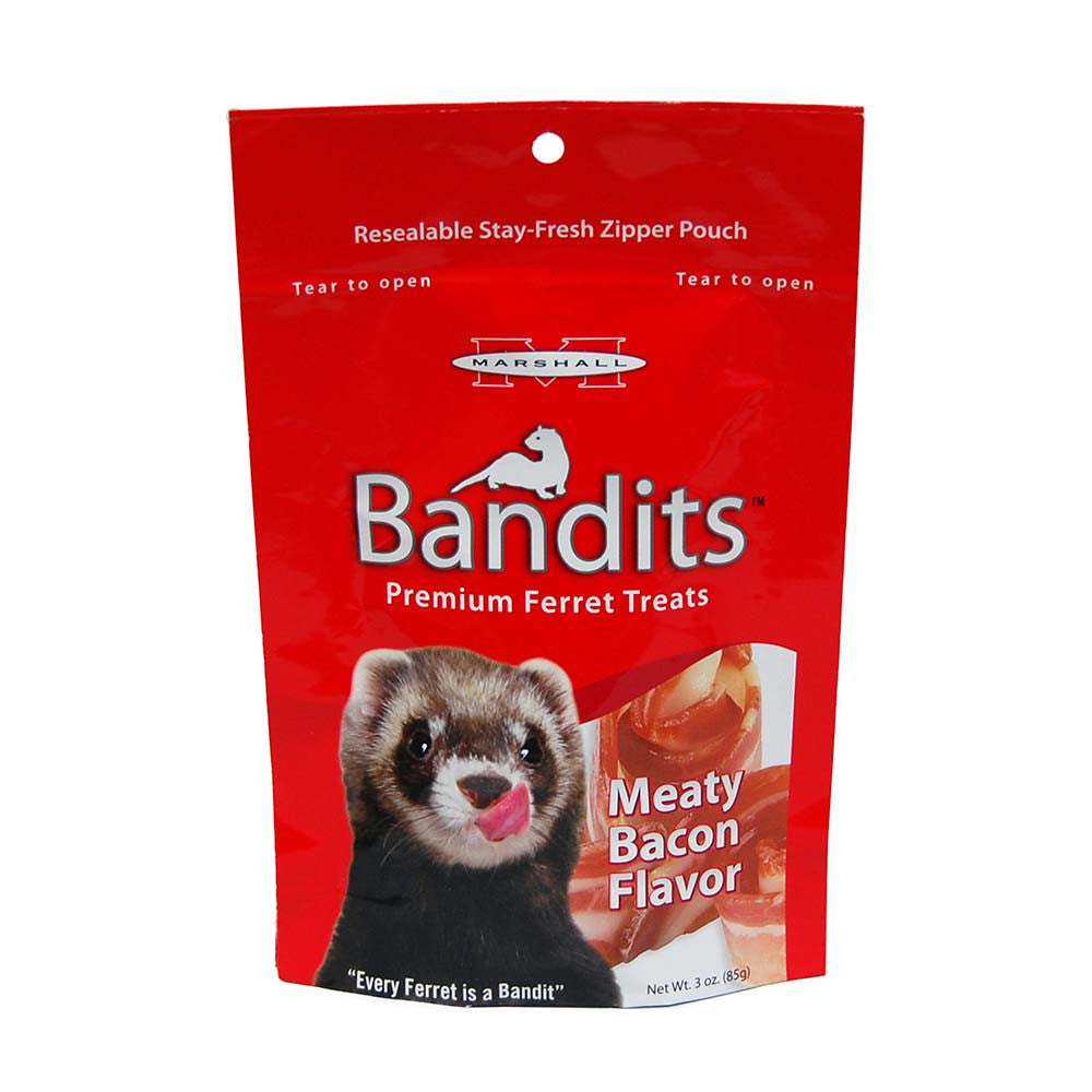 Marshall Bandits Ferret Treat Meaty Bacon 3 oz