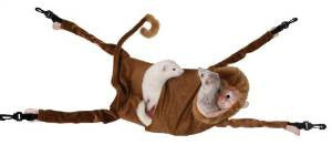 Marshall Ferrets Hangin’ Monkey Hammock Brown - Small - Pet